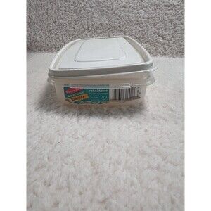 Rubbermaid Servin Saver Storage Container Almond Lid Rectangle #6 7 Cups 0004